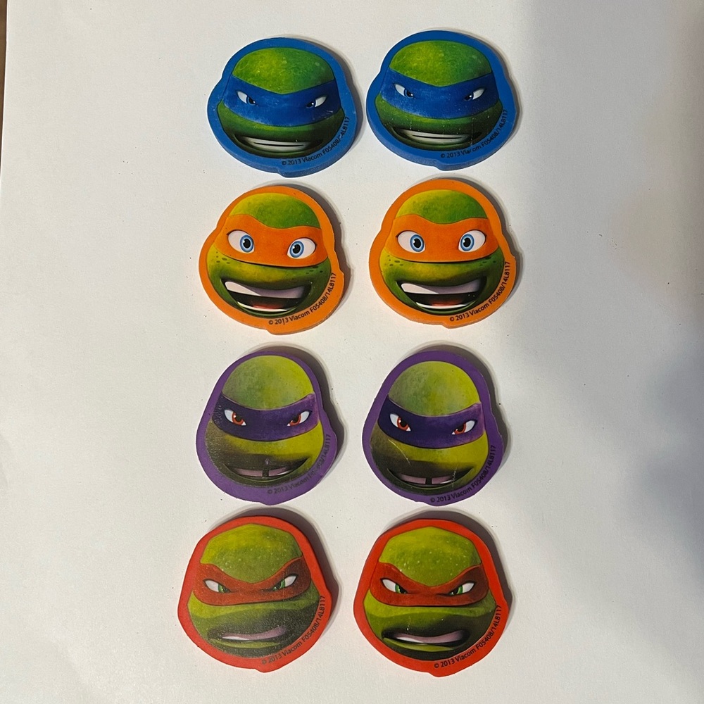 2013 Teenage Mutant Ninja Turtle erasers